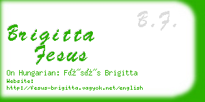 brigitta fesus business card